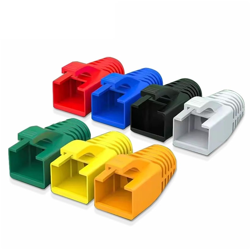 Gray RJ45 Ethernet Network Cable Strain Relief Boots 150PCS Connector Plug Covers OD 8 5mm - Image 2